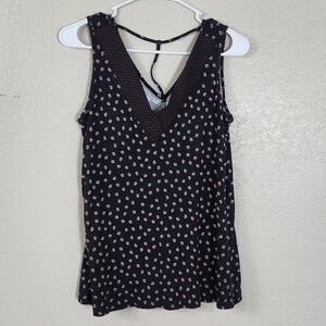 Maurices Tank Top Size S NWT Black Floral